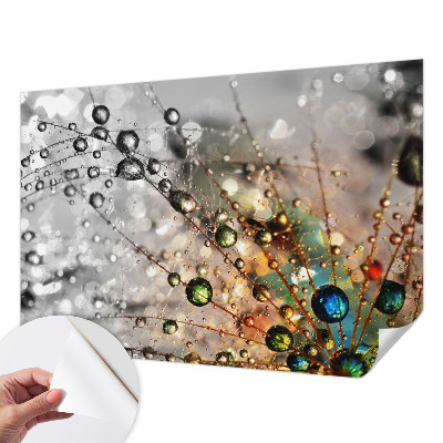 Peel and stick wall mural for kids' room I dew jewels