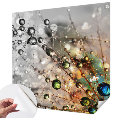 Peel and stick wall mural for kids' room with the I Dew Jewels design