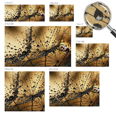 3D photo wallpaper mural with a delicate raindrop design