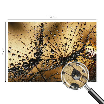 3D photo wallpaper mural with a delicate raindrop design