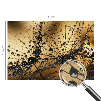 3D photo wallpaper mural with a delicate raindrop design