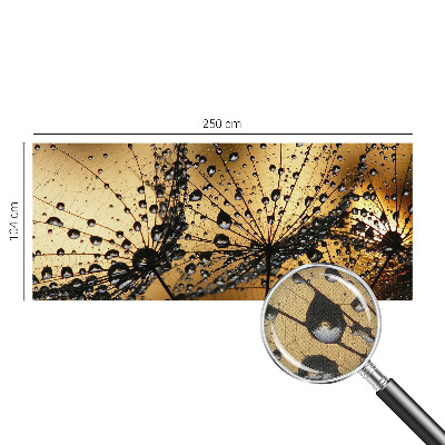 3D photo wallpaper mural with a delicate raindrop design
