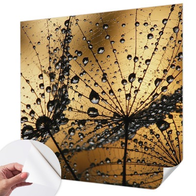 3D photo wallpaper mural with a delicate raindrop design