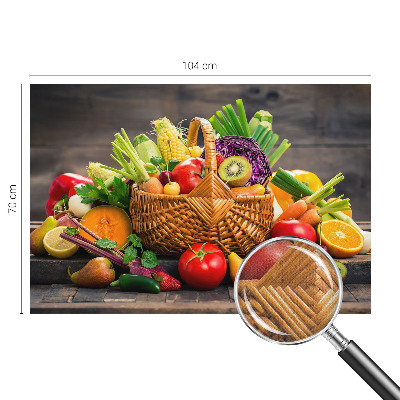 Children's wall mural with a fruity motif