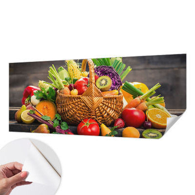 Children's wall mural with a fruity motif