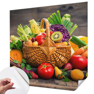 Children's wall mural with a fruity motif