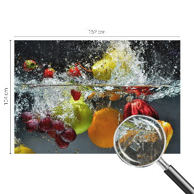 Peel and stick wall mural with a fruit-in-water design