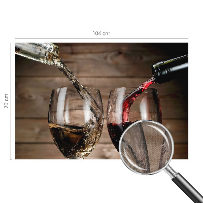 Baby room wall mural with a glasses of wine design