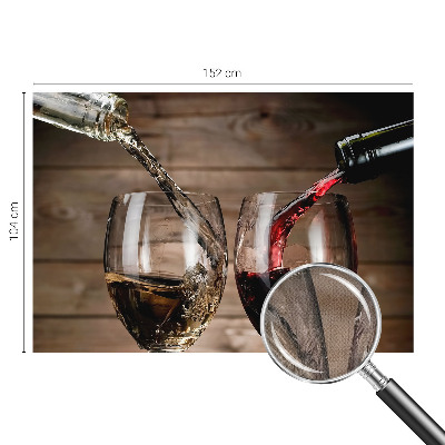 Baby room wall mural with a glasses of wine design