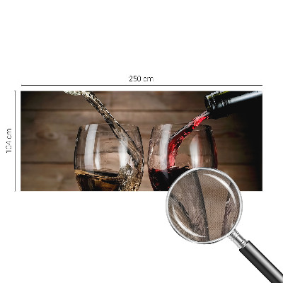 Baby room wall mural with a glasses of wine design