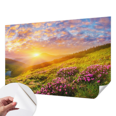 Self-adhesive wall mural Mountain West