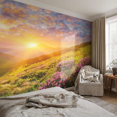 Self-adhesive wall mural Mountain West