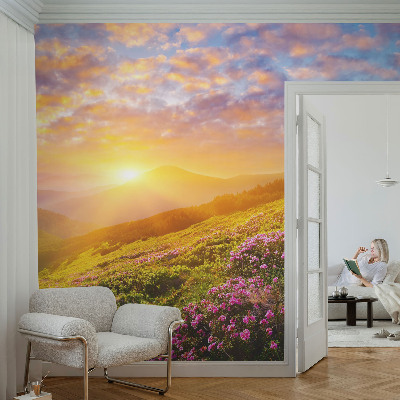 Self-adhesive wall mural Mountain West