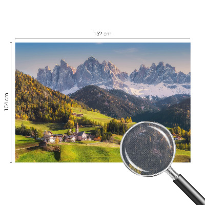 Removable wall mural featuring a mountain landscape