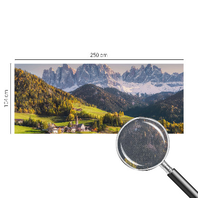 Removable wall mural featuring a mountain landscape
