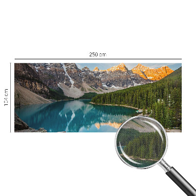 Peel and stick wall mural for living room Mountain reflection