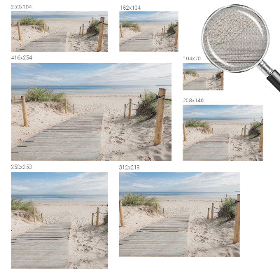Peel and stick wall mural for bedroom with a wooden walkway scene