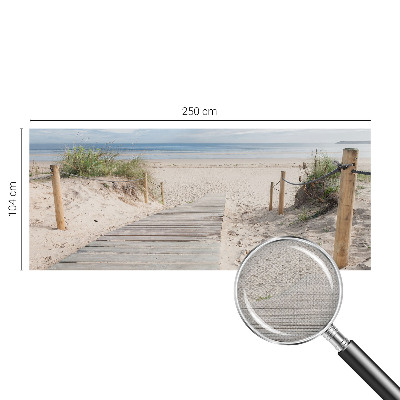 Peel and stick wall mural for bedroom with a wooden walkway scene
