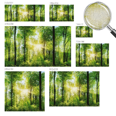Peel and stick wall mural for kids' room with a forest harmony design