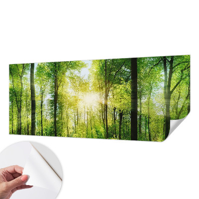 Peel and stick wall mural for kids' room with a forest harmony design