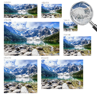 3D wall mural with a mountain landscape design