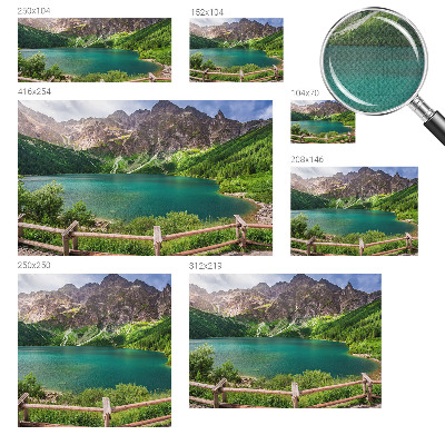3D wall mural with a mountain landscape design