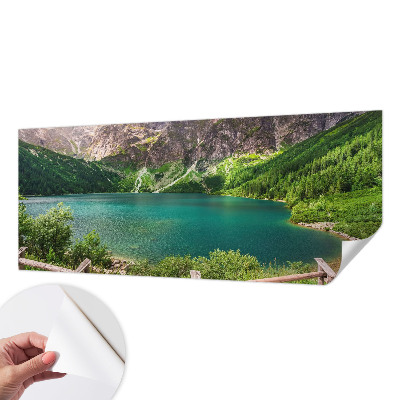 3D wall mural with a mountain landscape design