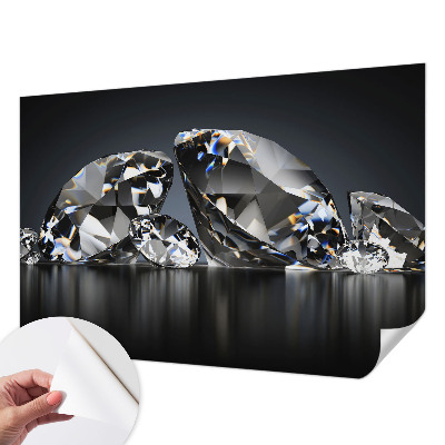 Peel and stick wallpaper mural with a crystal beauty design