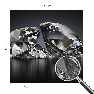 Peel and stick wallpaper mural with a crystal beauty design