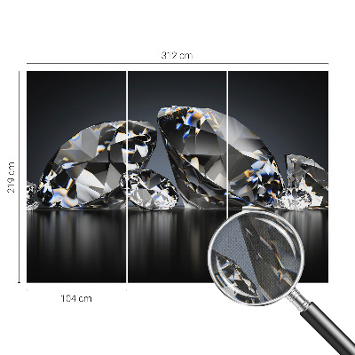 Peel and stick wallpaper mural with a crystal beauty design