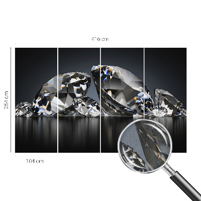 Peel and stick wallpaper mural with a crystal beauty design