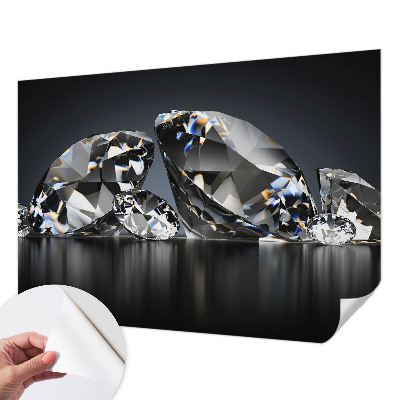 Peel and stick wallpaper mural with a crystal beauty design
