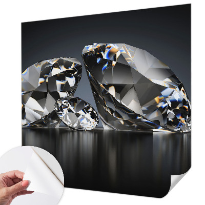 Peel and stick wallpaper mural with a crystal beauty design