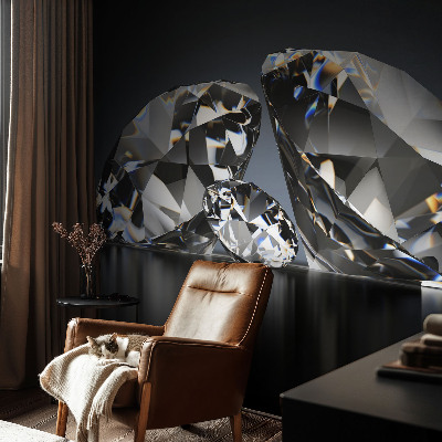 Peel and stick wallpaper mural with a crystal beauty design