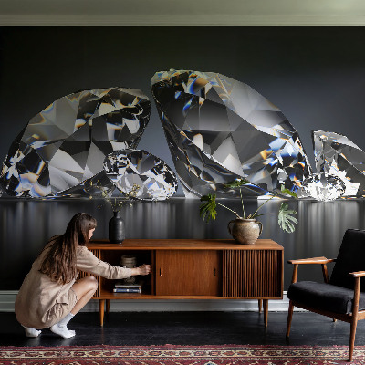 Peel and stick wallpaper mural with a crystal beauty design