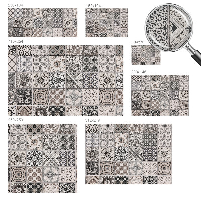 Self-adhesive wall mural Tile patterns