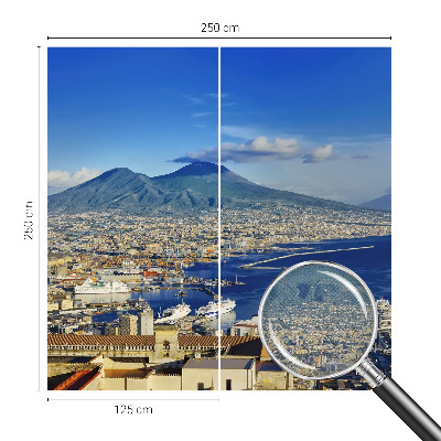 Stick-on wall mural with a seaside panorama
