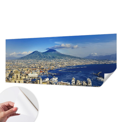 Stick-on wall mural with a seaside panorama