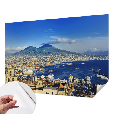 Stick-on wall mural with a seaside panorama
