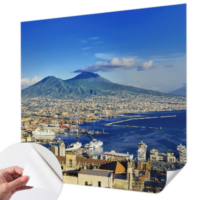 Stick-on wall mural with a seaside panorama