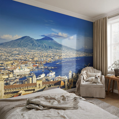 Stick-on wall mural with a seaside panorama