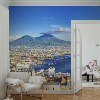 Stick-on wall mural with a seaside panorama