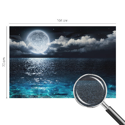 Removable wall mural wallpaper featuring a night sea design