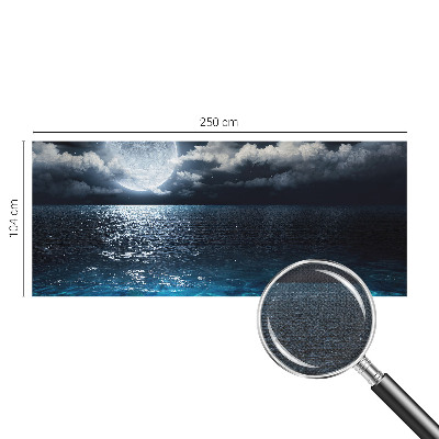 Removable wall mural wallpaper featuring a night sea design