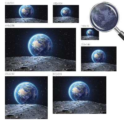 Peel and stick wall mural for the living room with a cosmic panorama motif
