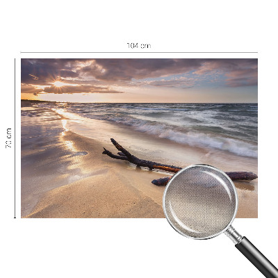 Peel and stick wall mural for kids' room with a West Beach design