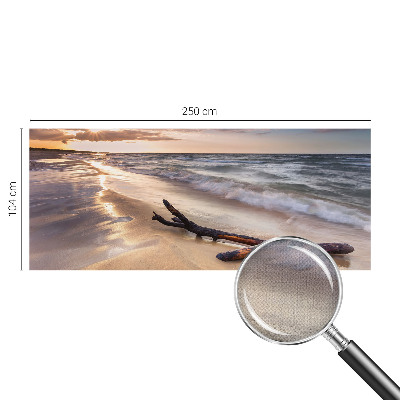 Peel and stick wall mural for kids' room with a West Beach design