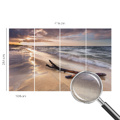 Peel and stick wall mural for kids' room with a West Beach design