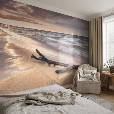 Peel and stick wall mural for kids' room with a West Beach design