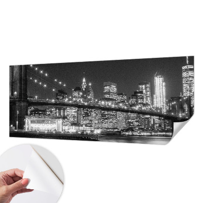 Peel and stick wall mural for bedroom with a night panorama design